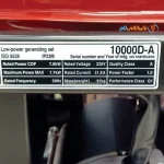 تصویر پلاک موتور برق بنزینی لانسین 7 کیلووات LC10000-DAS