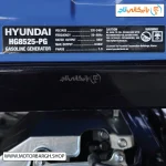 تصویر پلاک مشخصات فنی موتور برق هیوندای 8.5 کیلووات مدل HG8525PG