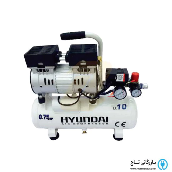 کمپرسور هوا هیوندای سایلنت 10 لیتری مدل AC1075
