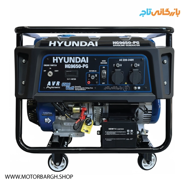 موتور برق بنزینی هیوندای 6.5 کیلووات مدل HG9650PG