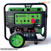 موتور برق بنزینی گرین پاور 11 کیلووات مدل GR13800E2T استارتی تک فاز و سه فاز