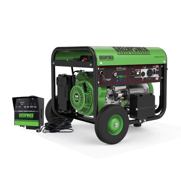 موتور برق گازسوز گرین پاور 8.4 کیلووات مدل CC9000ATSNG/LPG به همراه تابلو ATS