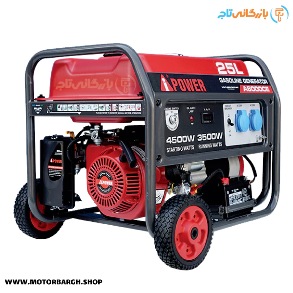 موتور برق بنزینی ای پاور 4.5 کیلووات مدل A6000CE تک فاز سری POWER MONSTER