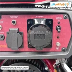 ولتاژ و آمپر موتور برق بنزینی تورکسر 10 کیلووات مدل TPG12500E2RC تک فاز ریموت‌دار