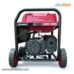 نمایی از دینام و اگزوز موتور برق بنزینی فیروچی 10 کیلووات مدل FSG12000E2V3RC تک فاز و سه فاز ریموت‌دار