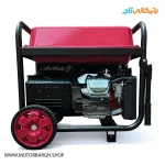 نمایی از اگزوز و قسمتی از موتور موتور برق بنزینی فیروچی 10 کیلووات مدل FSG12000E2V3RC تک فاز و سه فاز ریموت‌دار