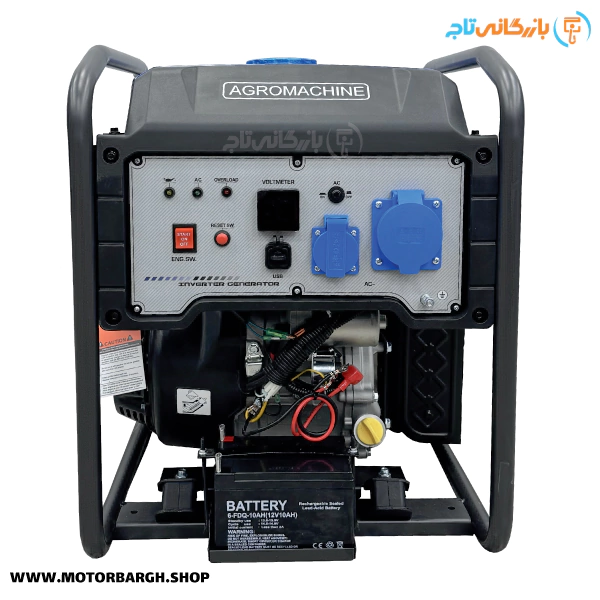 موتور برق بنزینی آگرو ۶.۵ کیلووات مدل AG8000IOER اینورتری ریموت‌دار