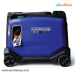 نمایی از ریموت و چرخ موتور برق بنزینی آگرو 4.5 کیلووات مدل AG5500ISER اینورتری سایلنت ریموت‌دار